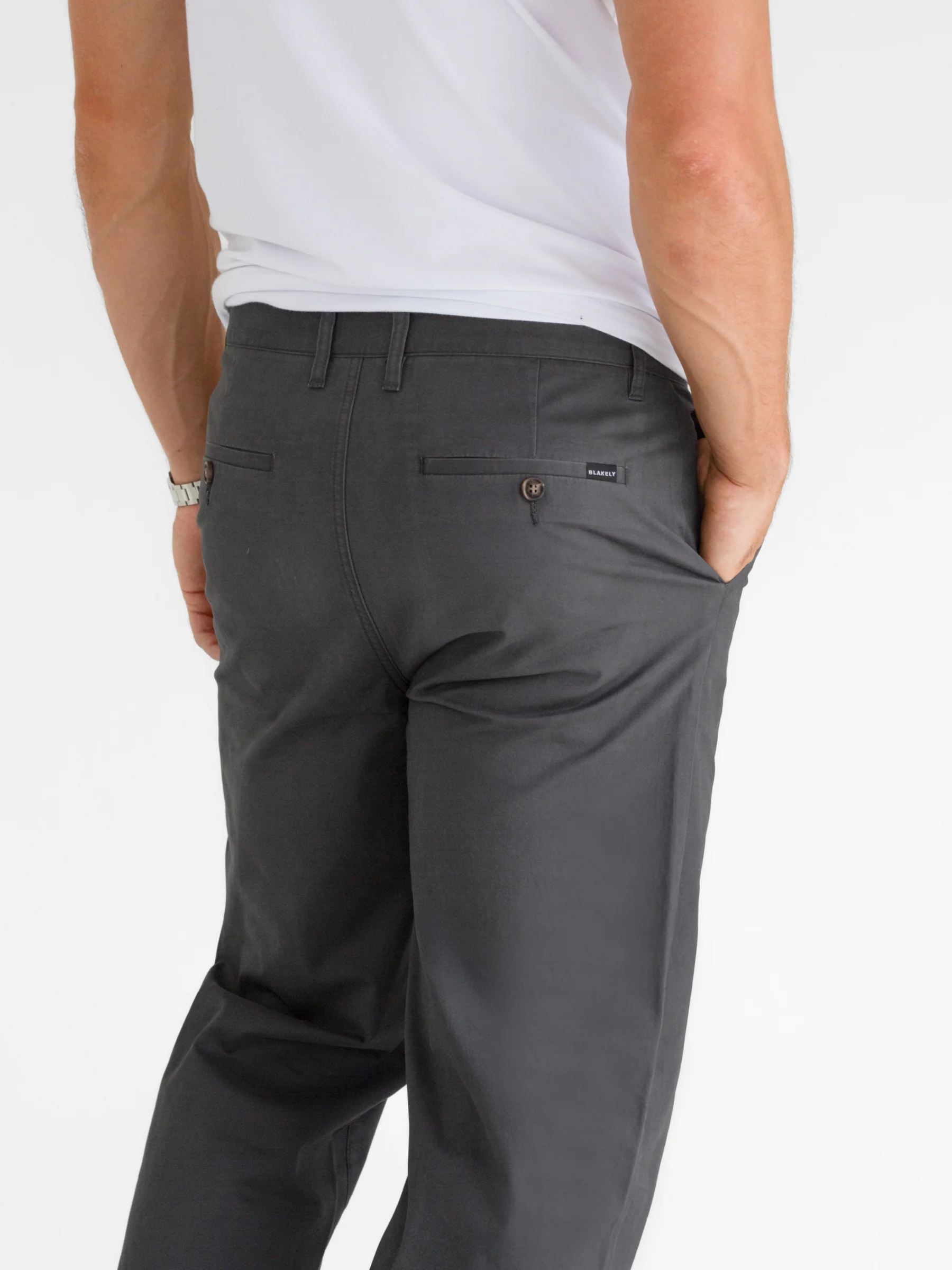 Stretch Chinos - Graphite - Image 6