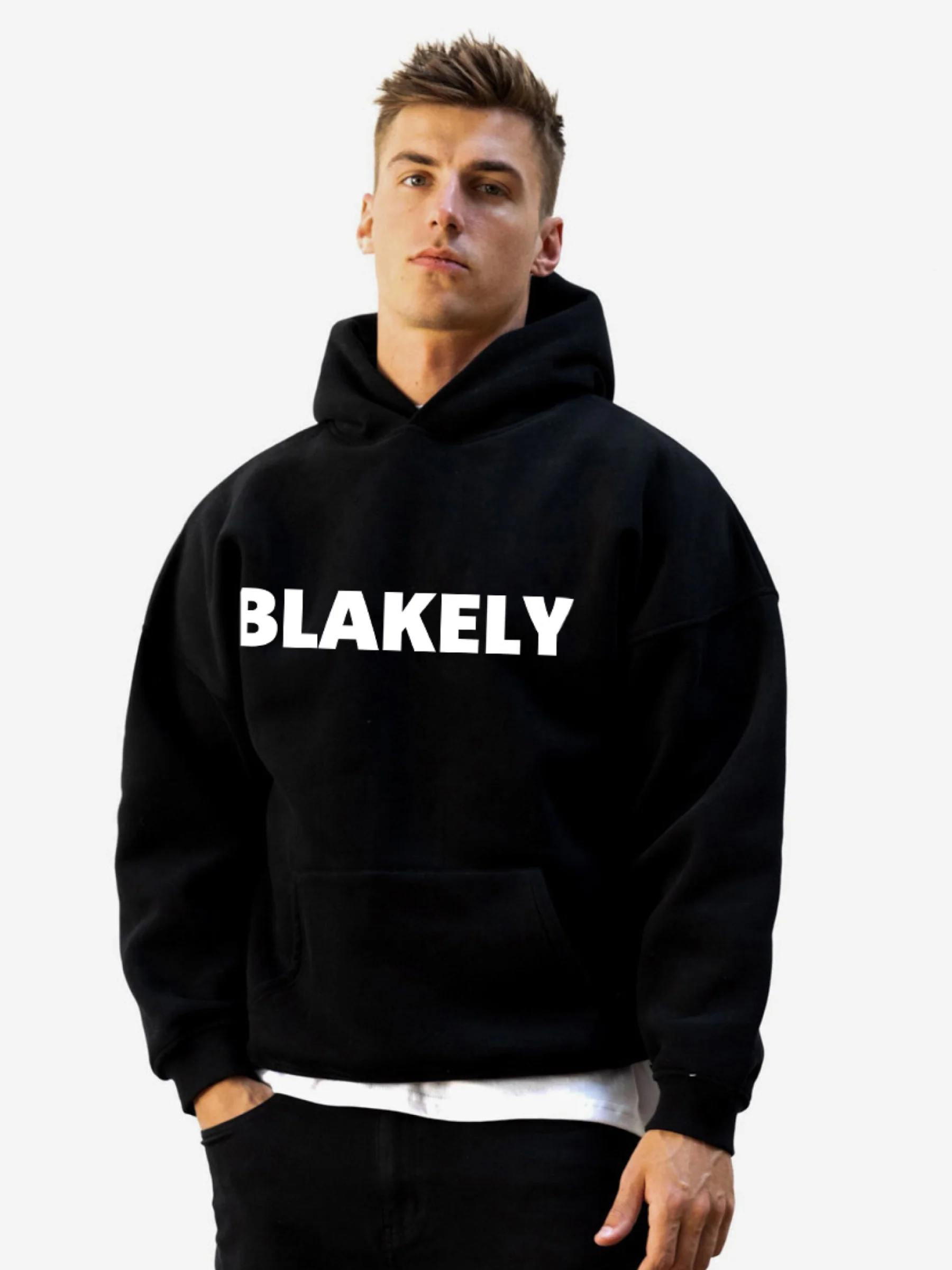 Studio Relaxed Hoodie - Black - Image 5
