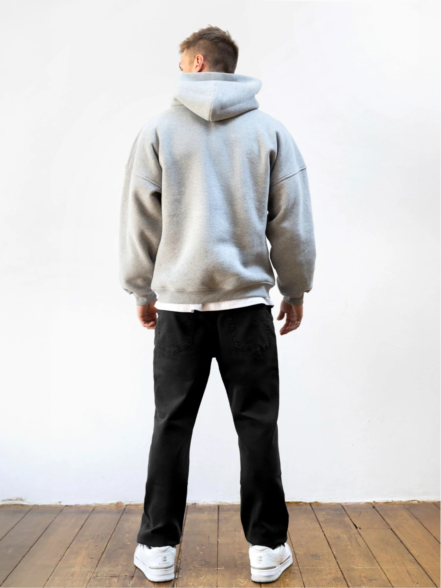 Studio Relaxed Hoodie - Marl Grey - Image 4