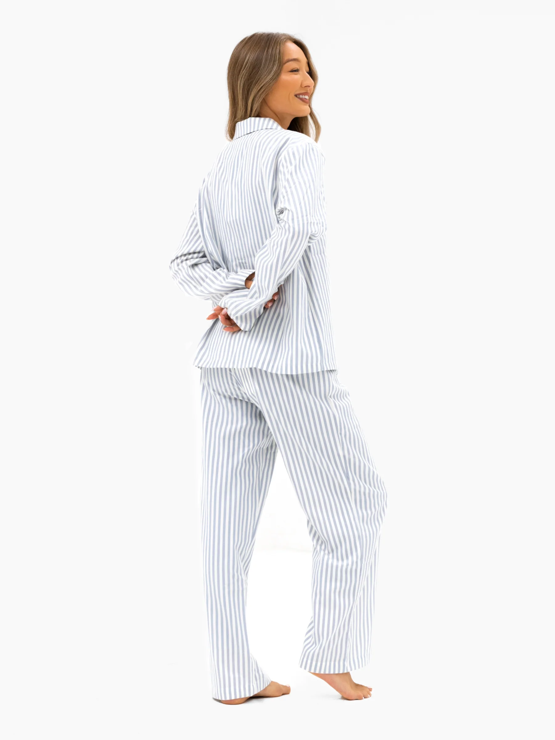 Suki Stripe Shirt - Light Grey Stripe - Image 4