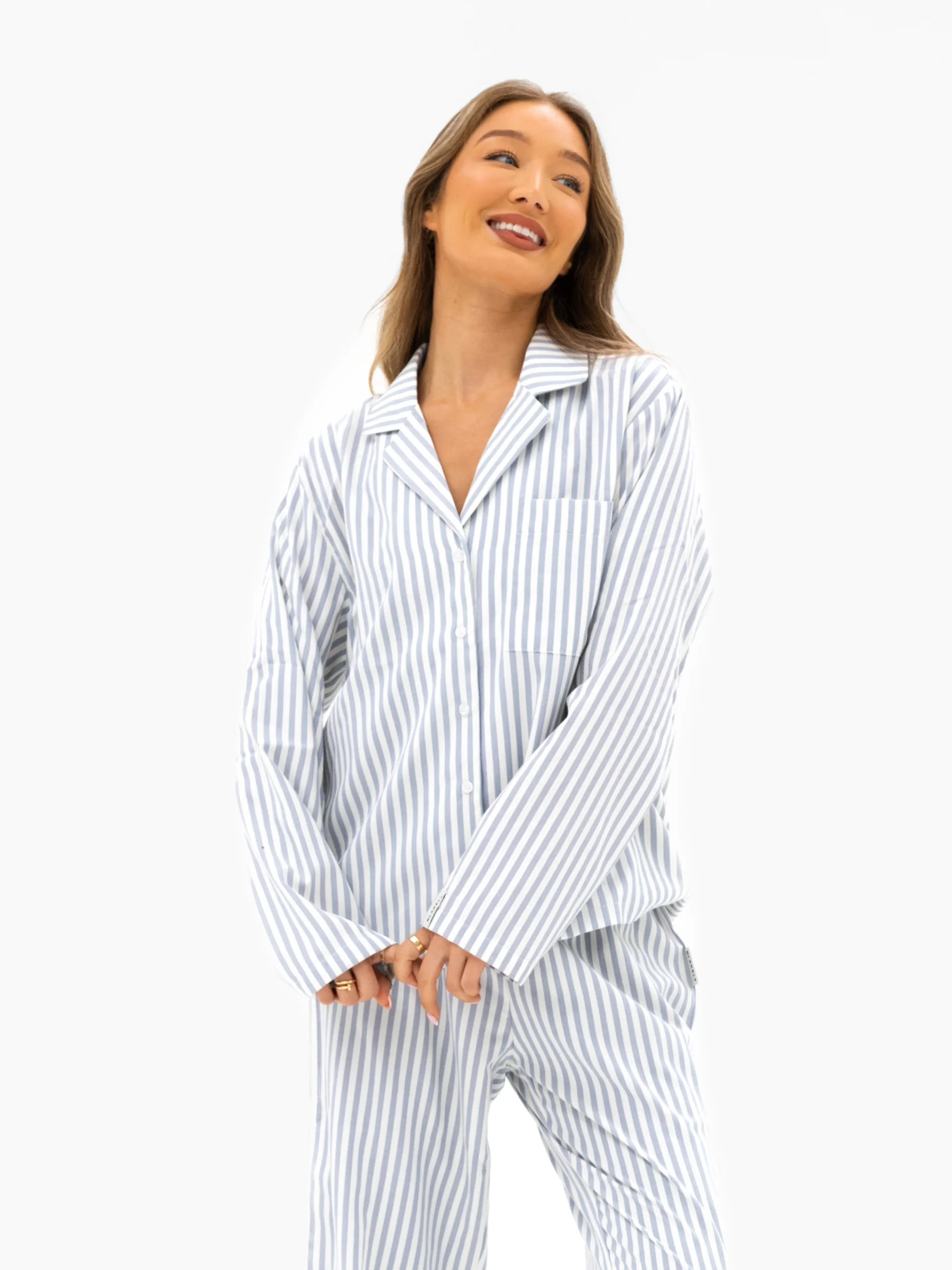 Suki Stripe Shirt - Light Grey Stripe - Image 5