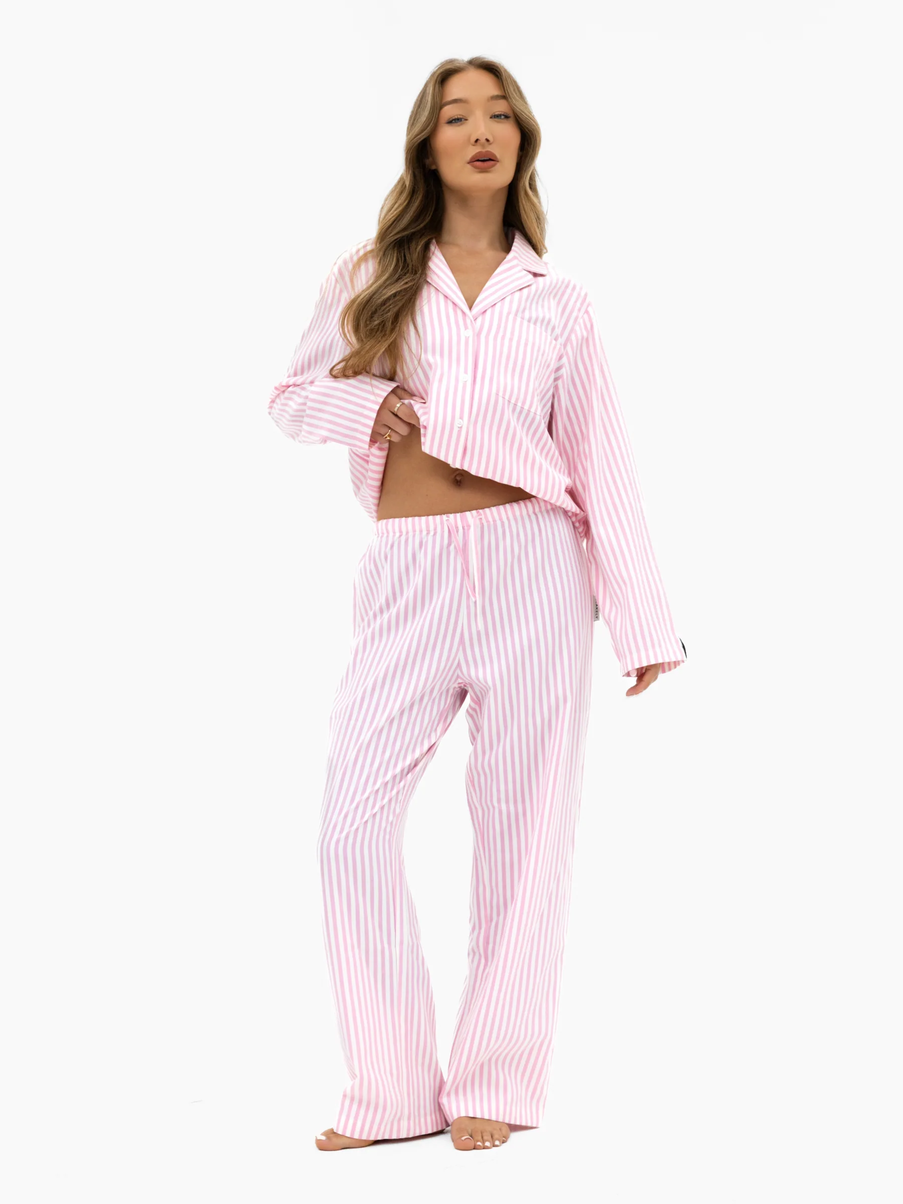 Suki Stripe Shirt - Pink Stripe - Image 3