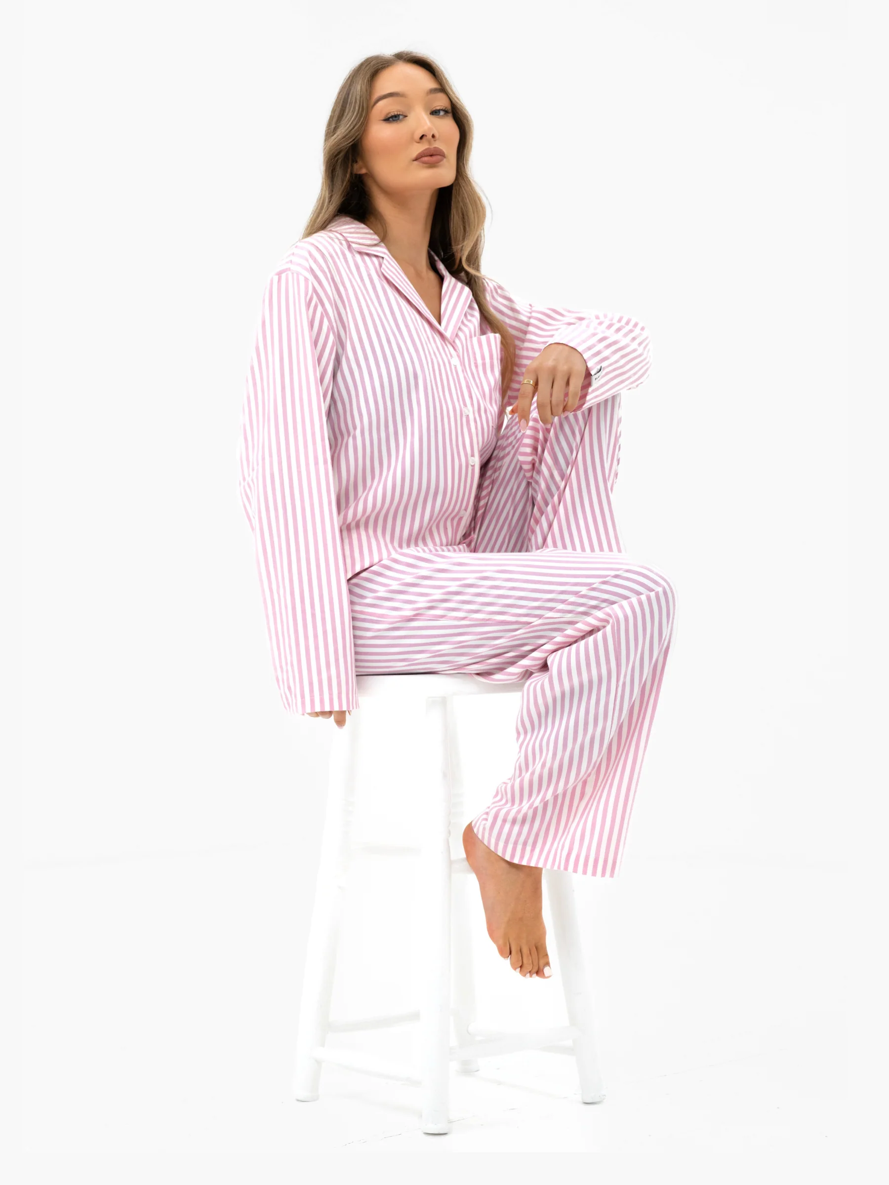 Suki Stripe Shirt - Pink Stripe - Image 4