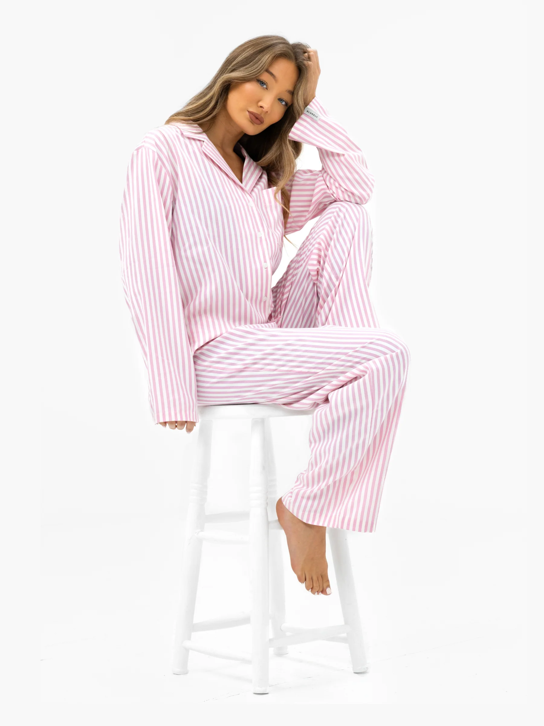 Suki Stripe Shirt - Pink Stripe - Image 6