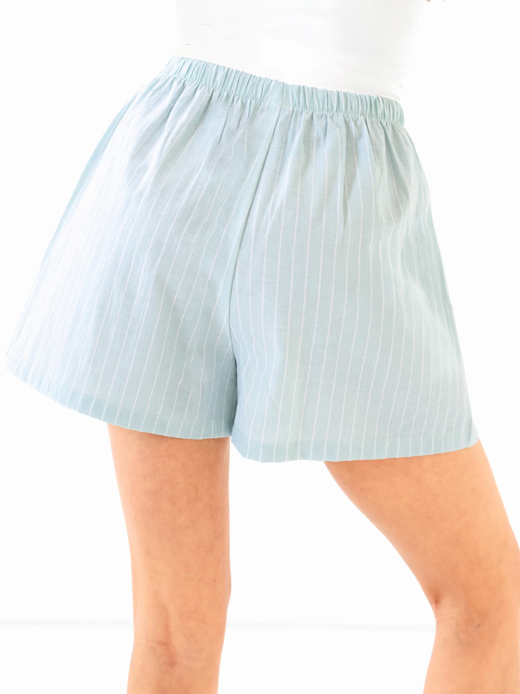 Summer Stripe Shorts - Green Stripe - Image 3