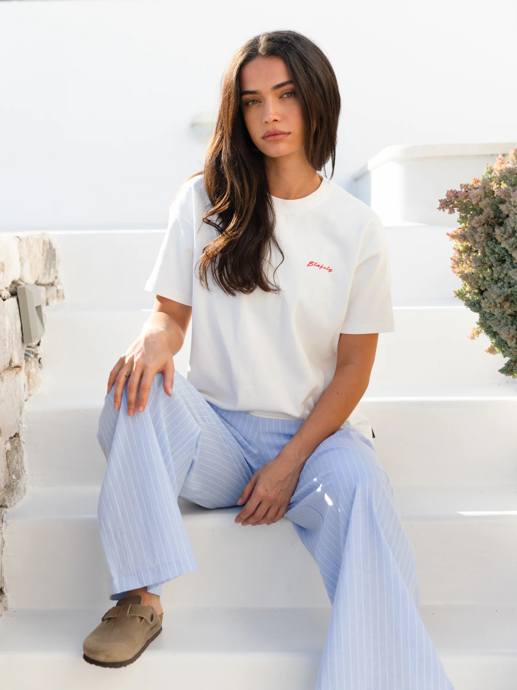 Summer Stripe Trousers - Blue Stripe - Image 3