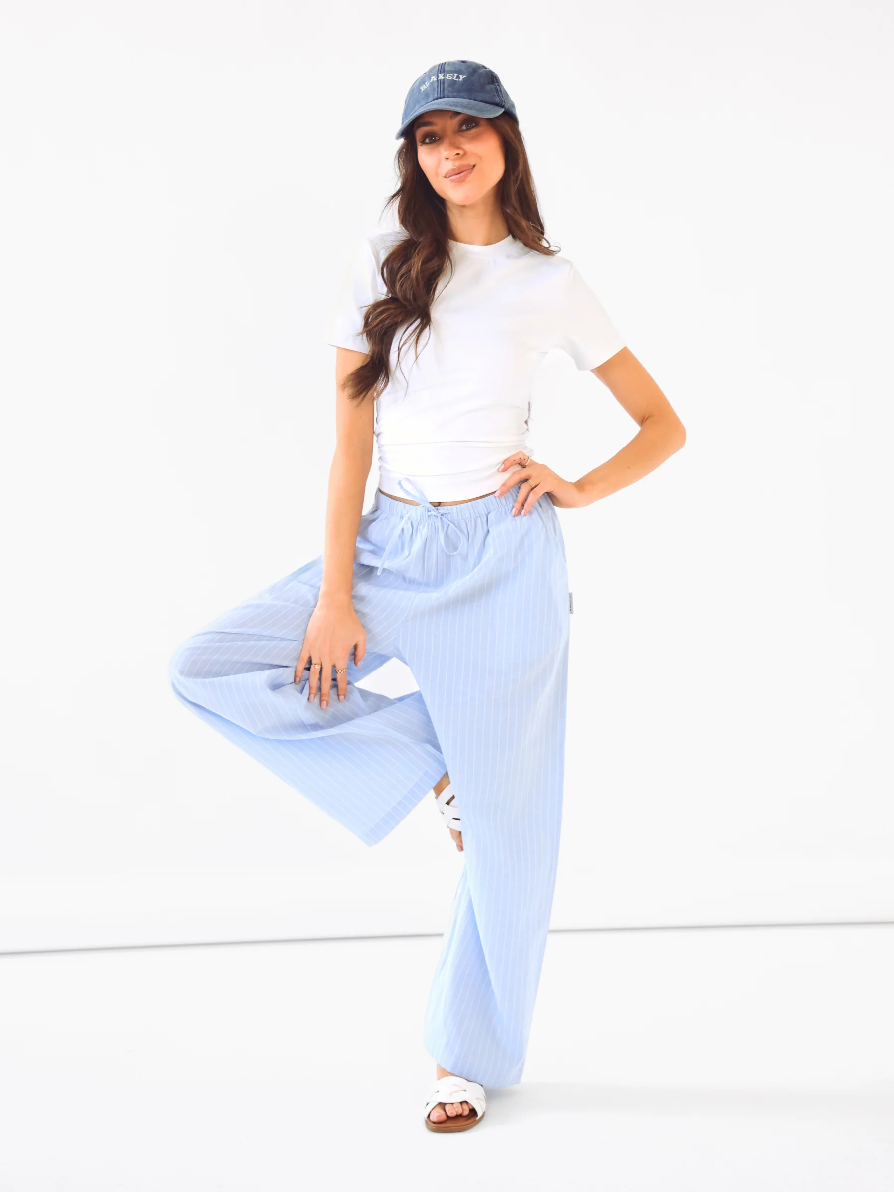 Summer Stripe Trousers - Blue Stripe - Image 6
