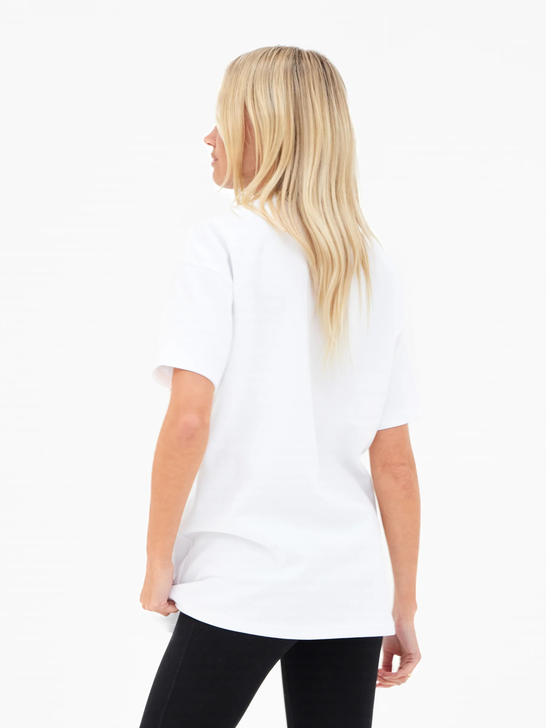 Tessa Oversized T-Shirt - White & Black - Image 6
