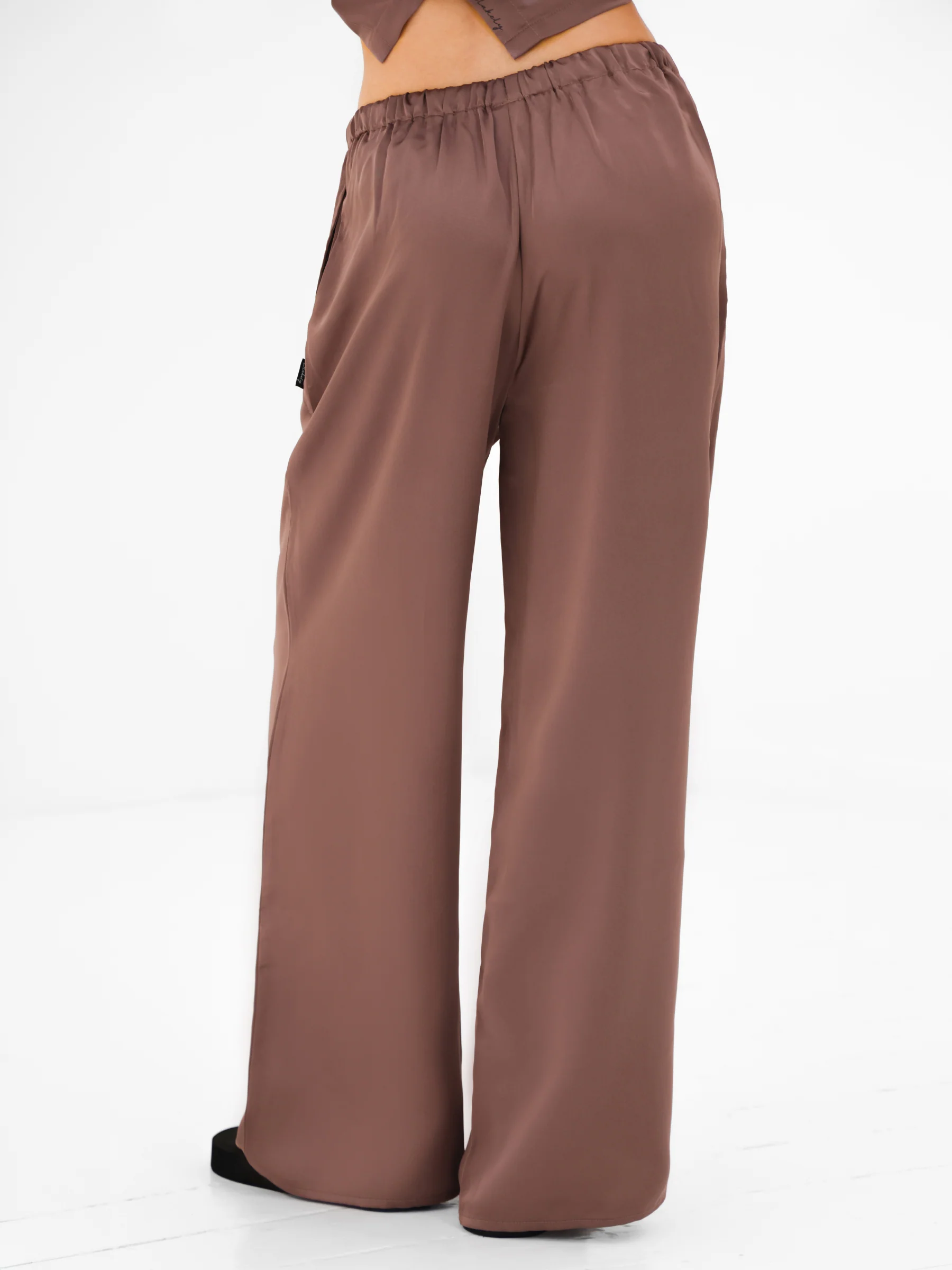 Thalia Satin Trousers - Mauve - Image 2