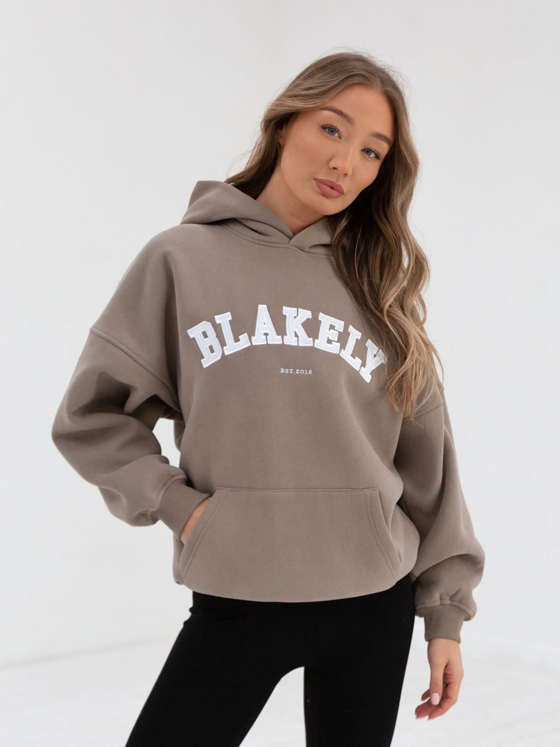 Varsity Oversized Hoodie - Light Beige - Image 7