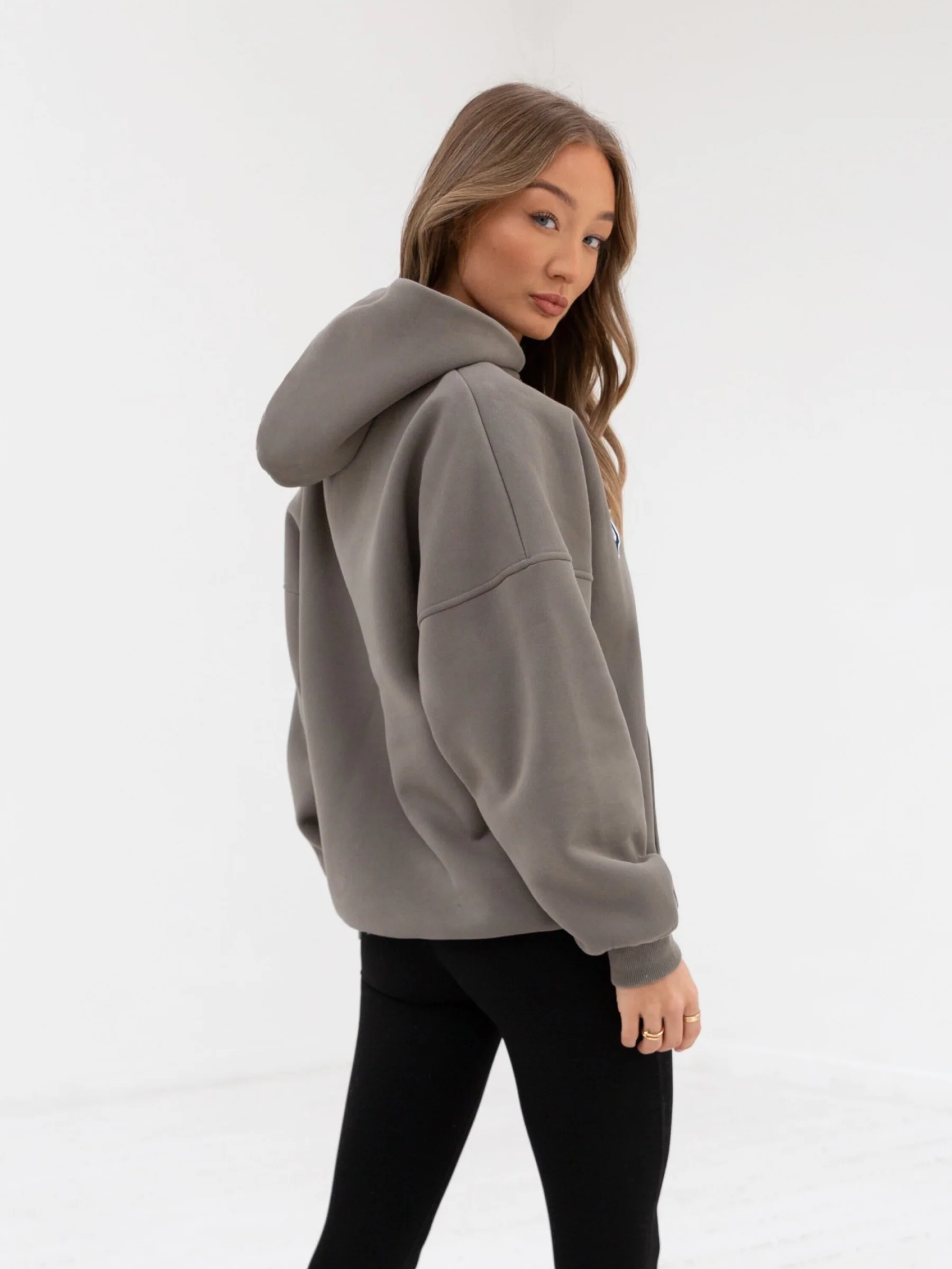 Varsity Oversized Hoodie - Safari Green - Image 3
