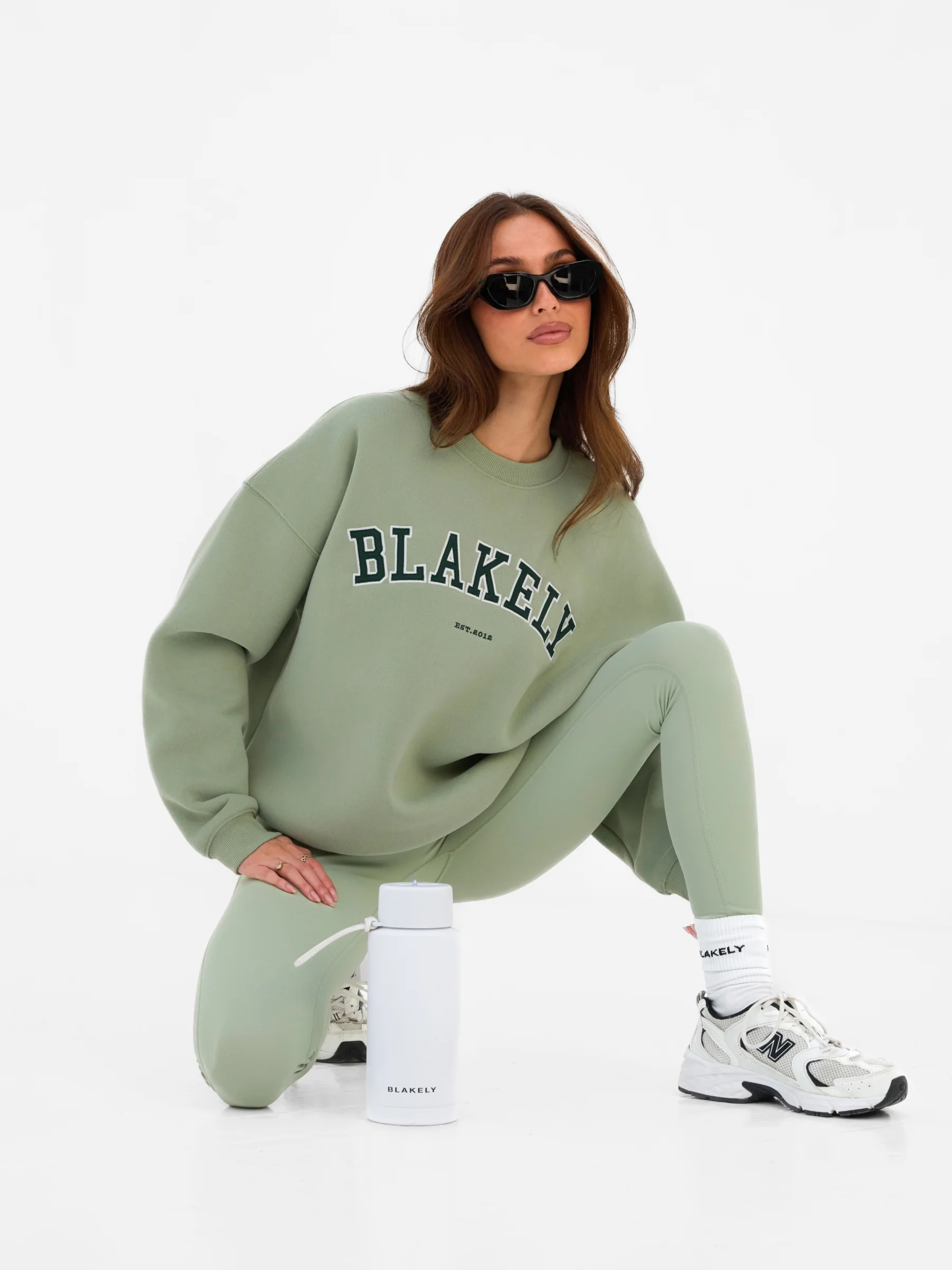 Varsity Oversized Jumper - Light Green - Image 2