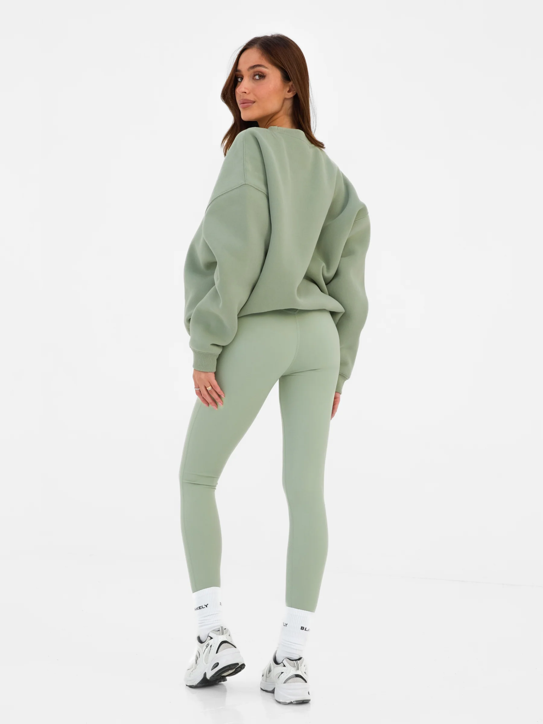 Varsity Oversized Jumper - Light Green - Image 6