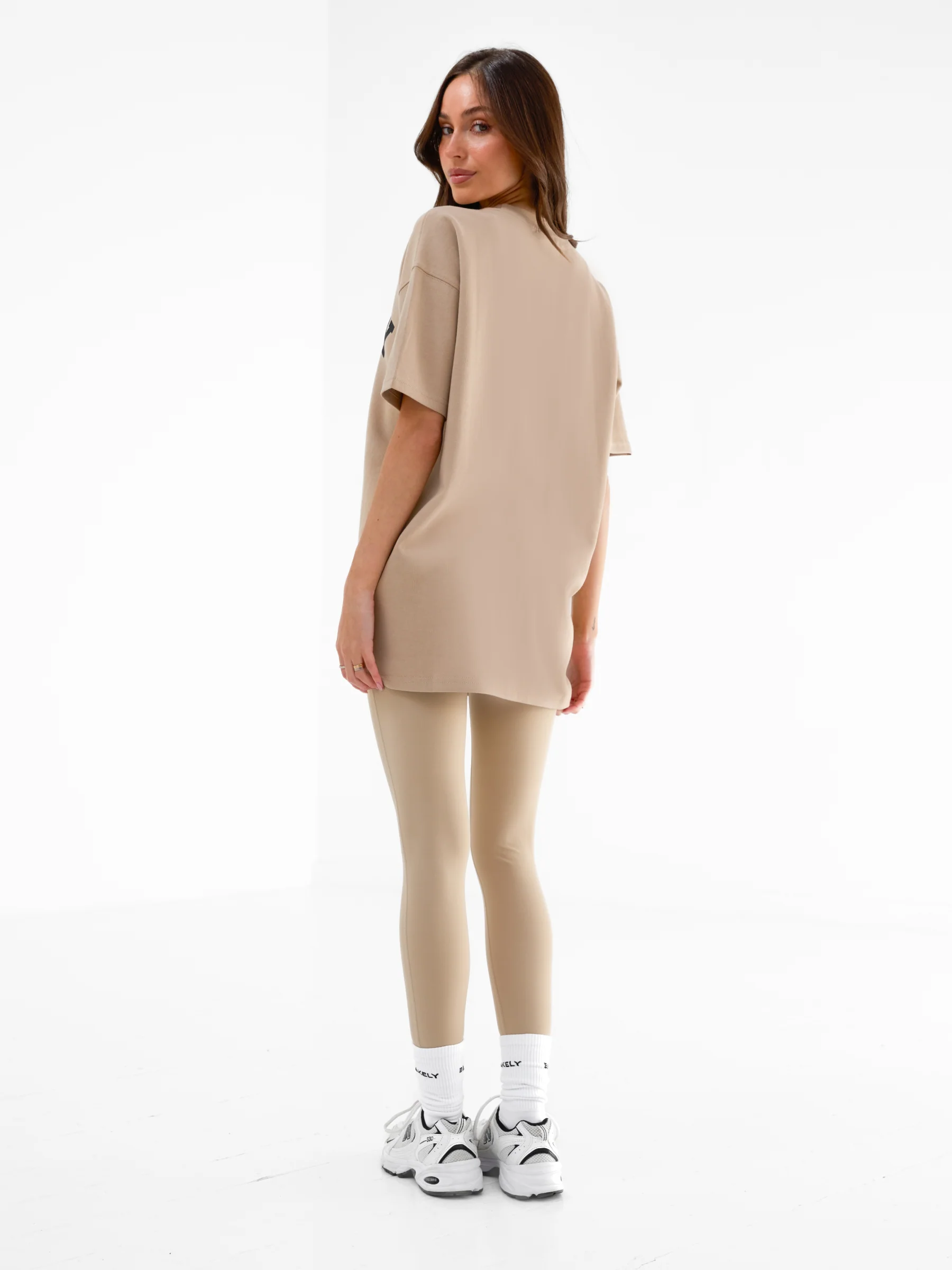 Varsity Oversized T-Shirt - Tan - Image 4