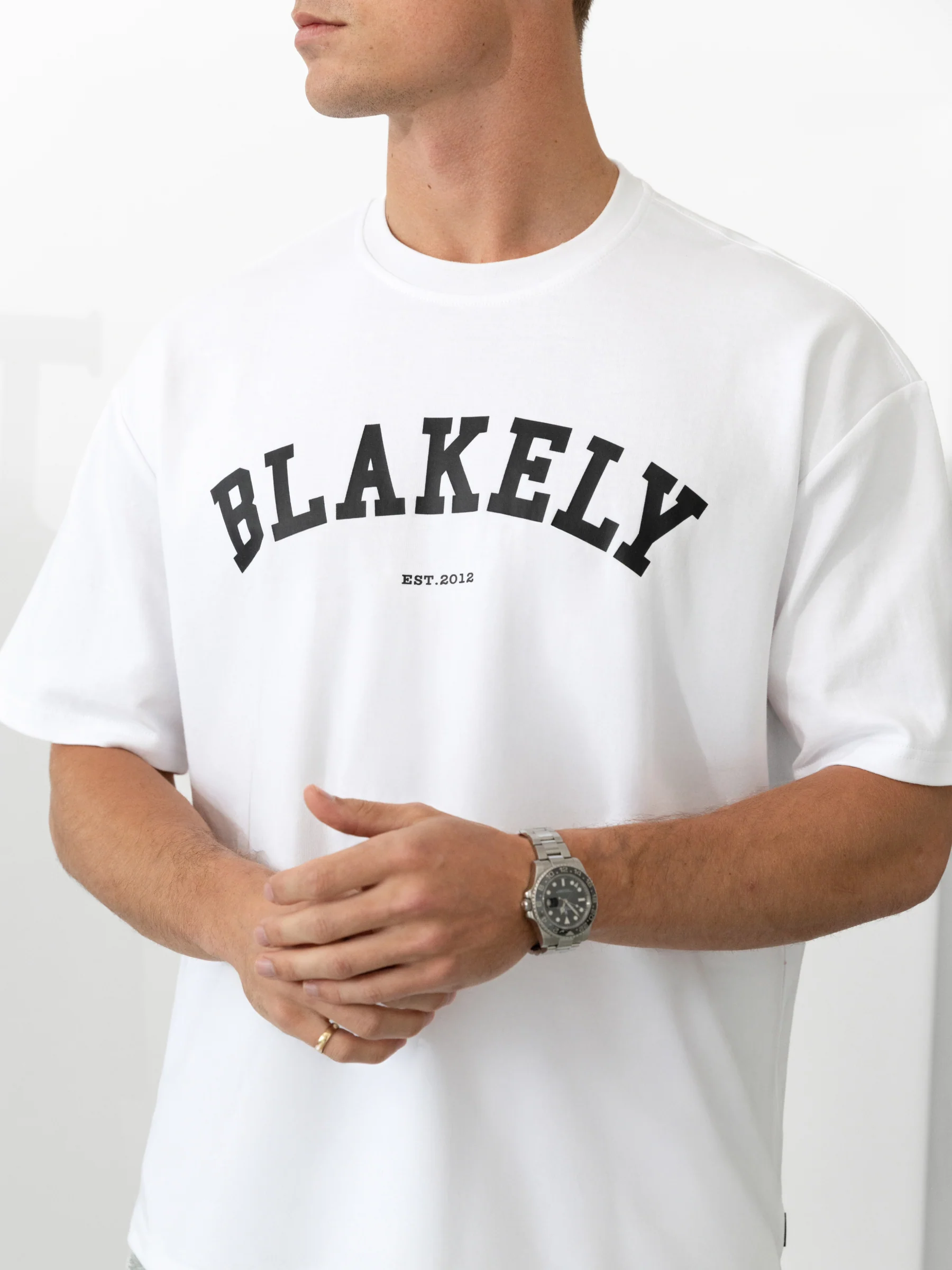 Varsity Unfitted T-Shirt - White & Black - Image 3