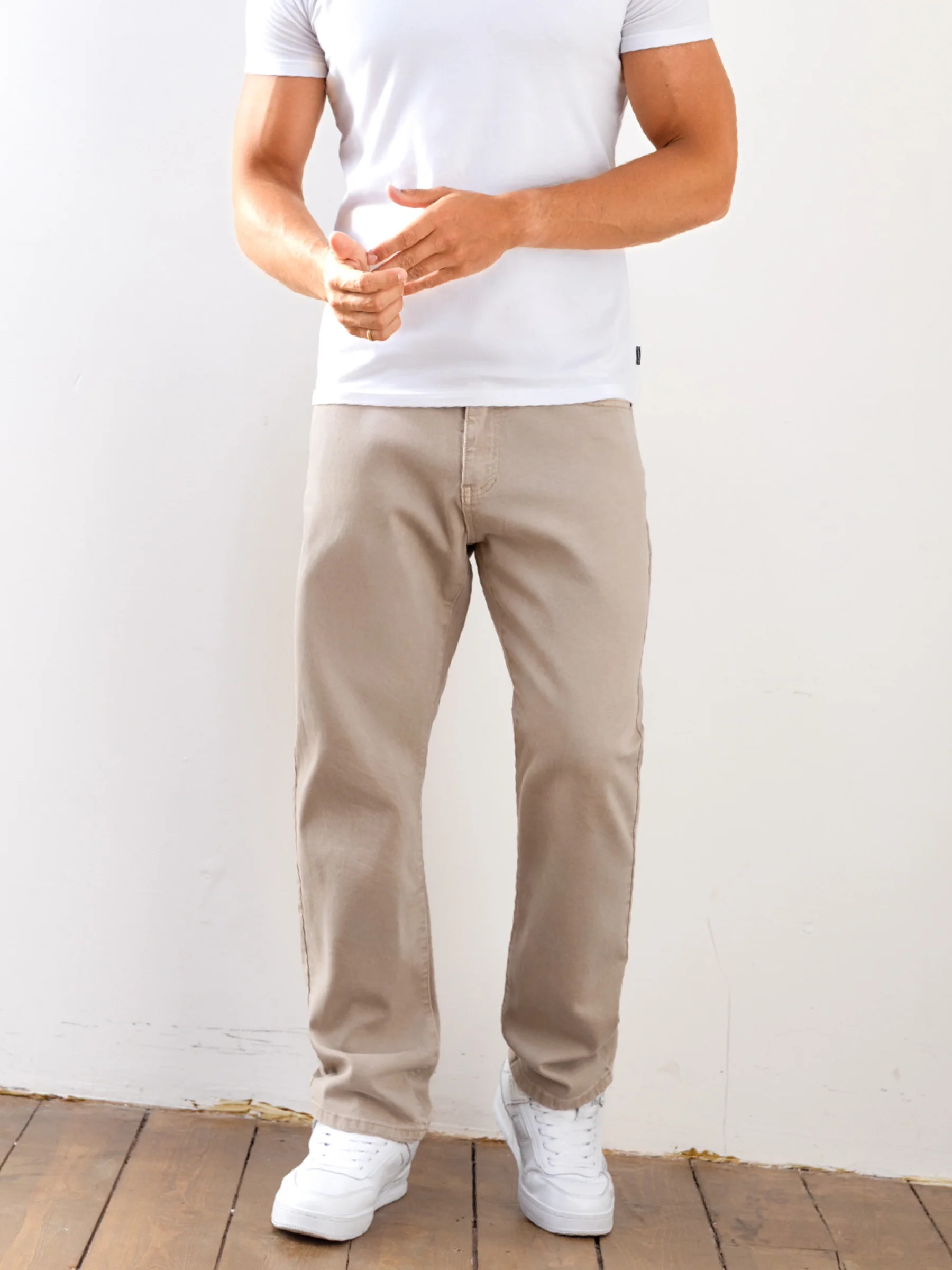 Vol.15 Loose Fitting Jeans - Tan - Image 5