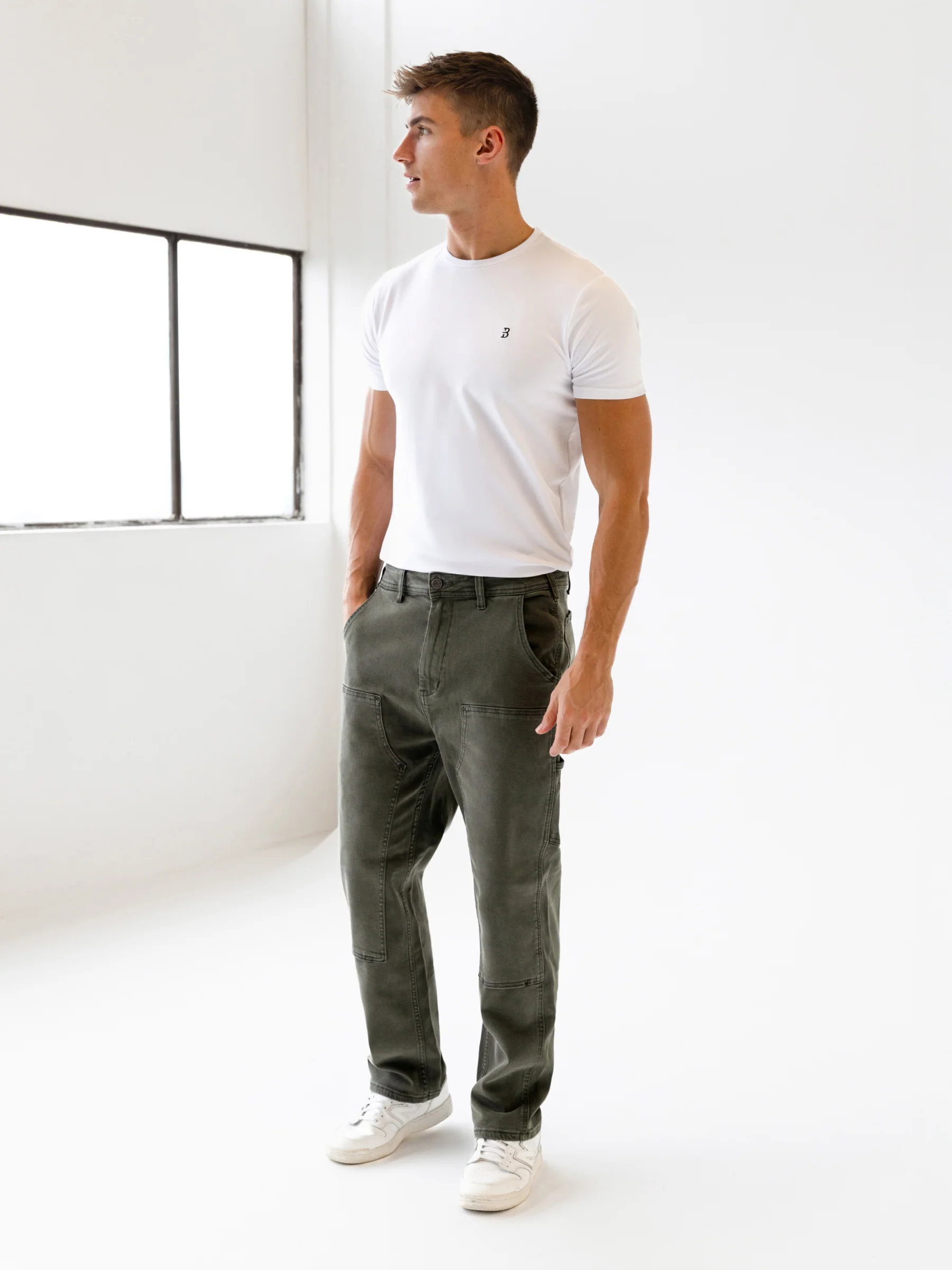 Vol.21 Panel Jeans - Olive Green - Image 5