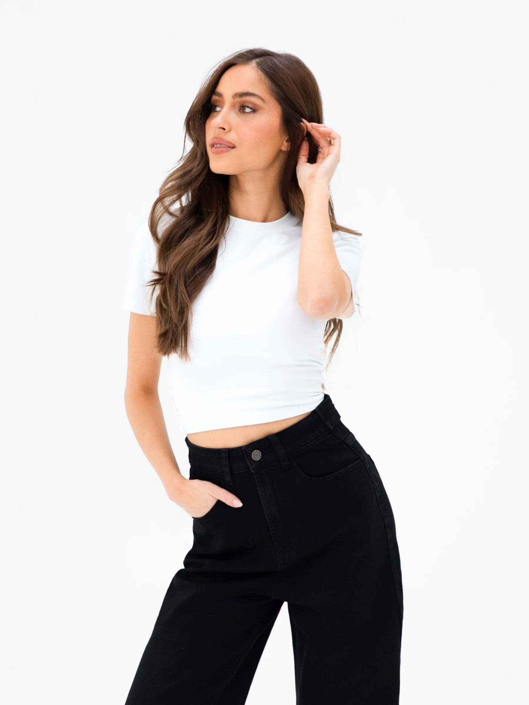 Blakely Wide Cut Jeans - Black - Image 6