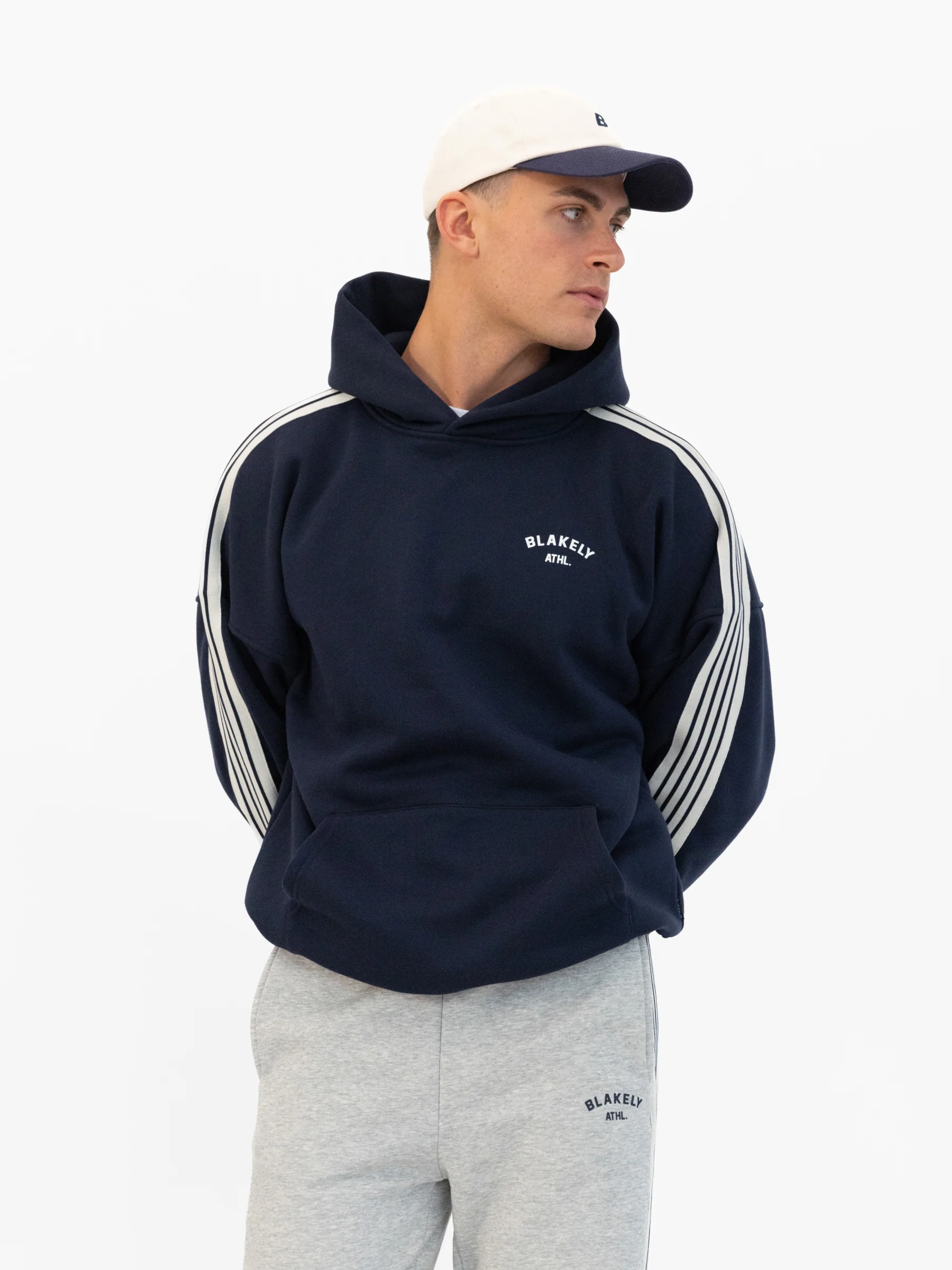 Zayd Relaxed Hoodie - Deep Navy - Image 5