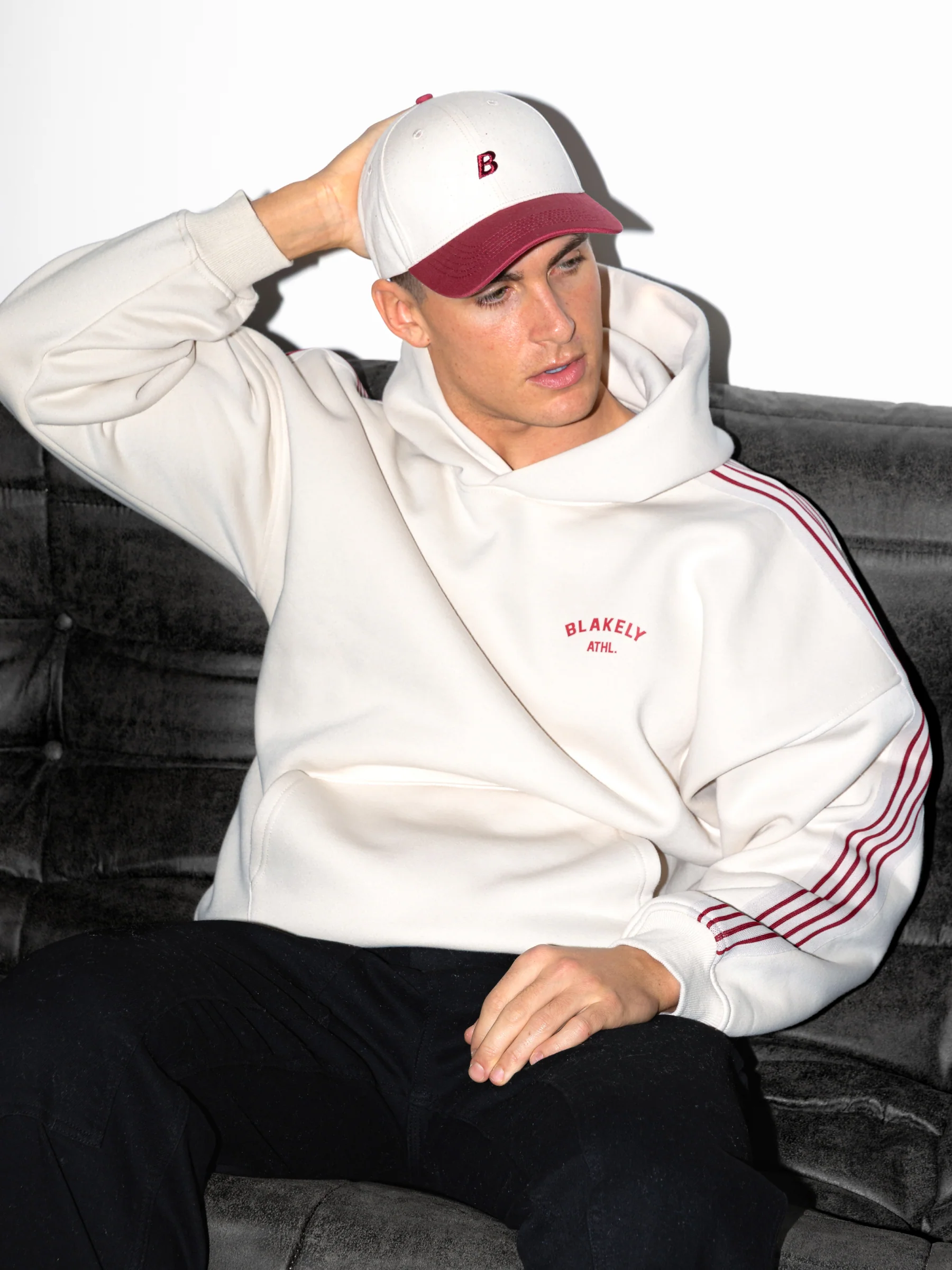 Zayd Relaxed Hoodie - Chalk - Image 4