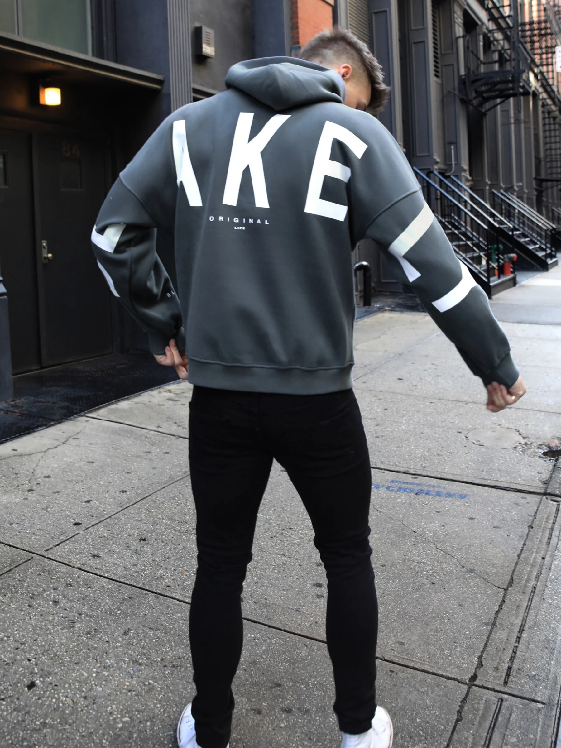 Idris Oversized Hoodie - Blue - Image 5