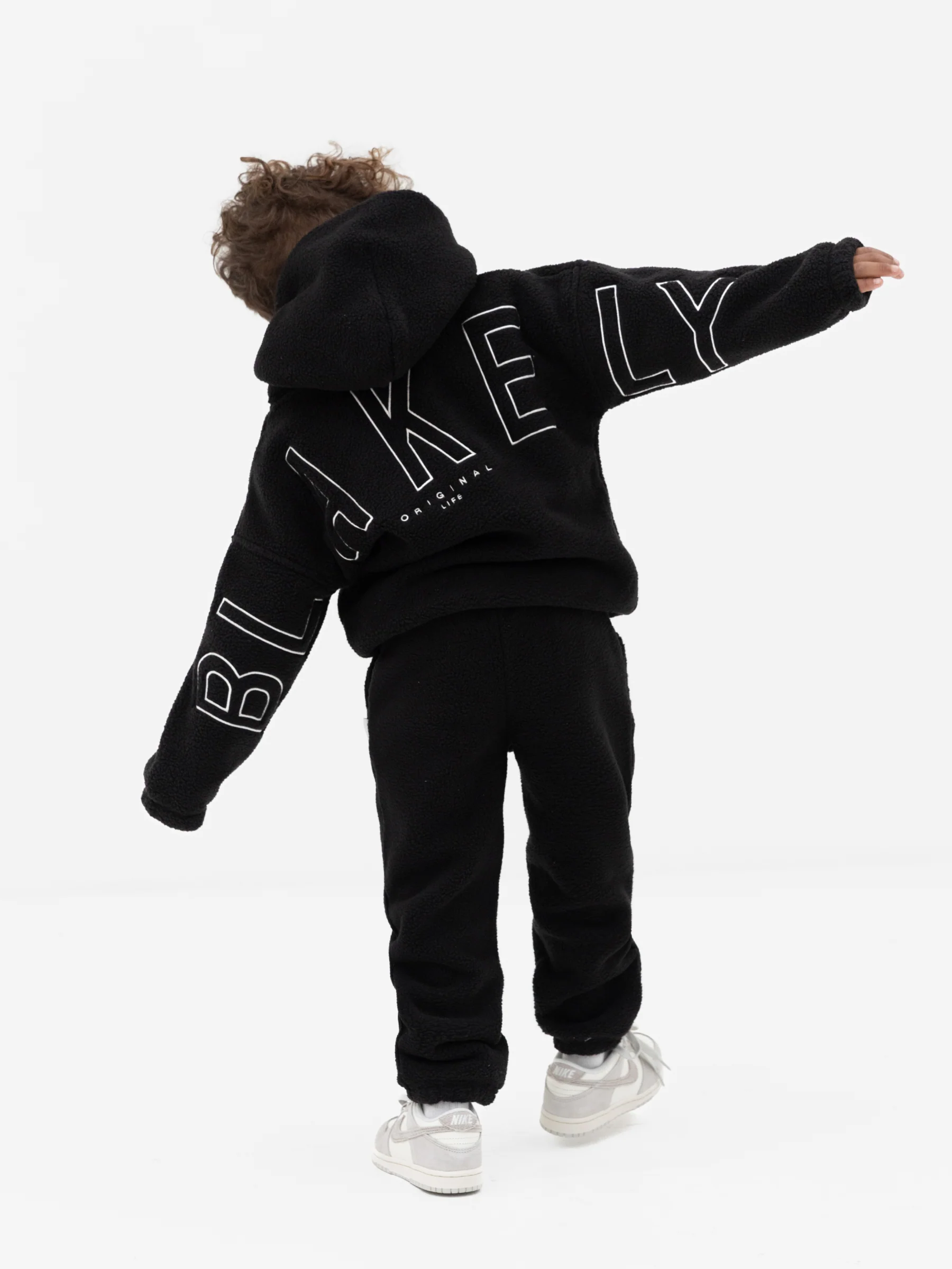 Mini Blakely Borg Sweatpants - Black - Image 2