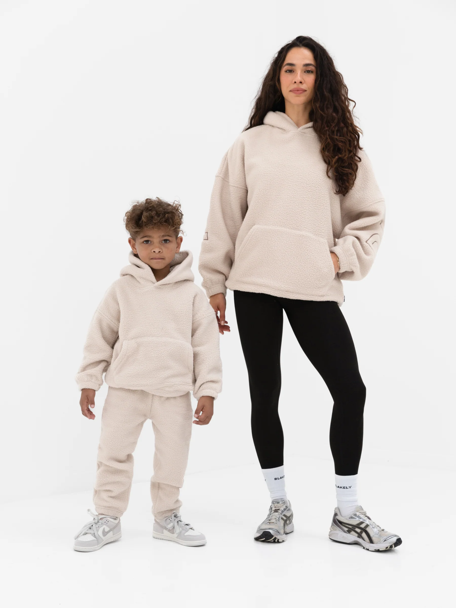 Mini Blakely Borg Sweatpants - Tan - Image 3